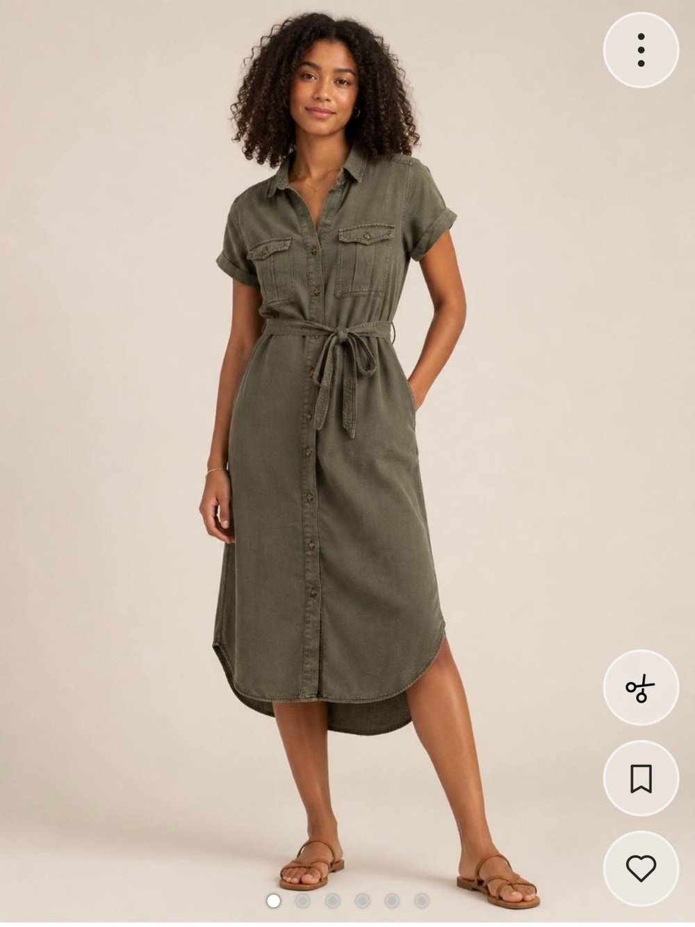 Lucky Brand Black Button-Front Dress